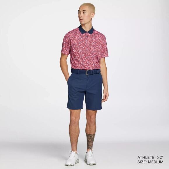 Walter Hagen Men's P11 USA Liberty Ditsy Golf Polo in Red Multi, size XXL, NWT - Picture 2 of 10